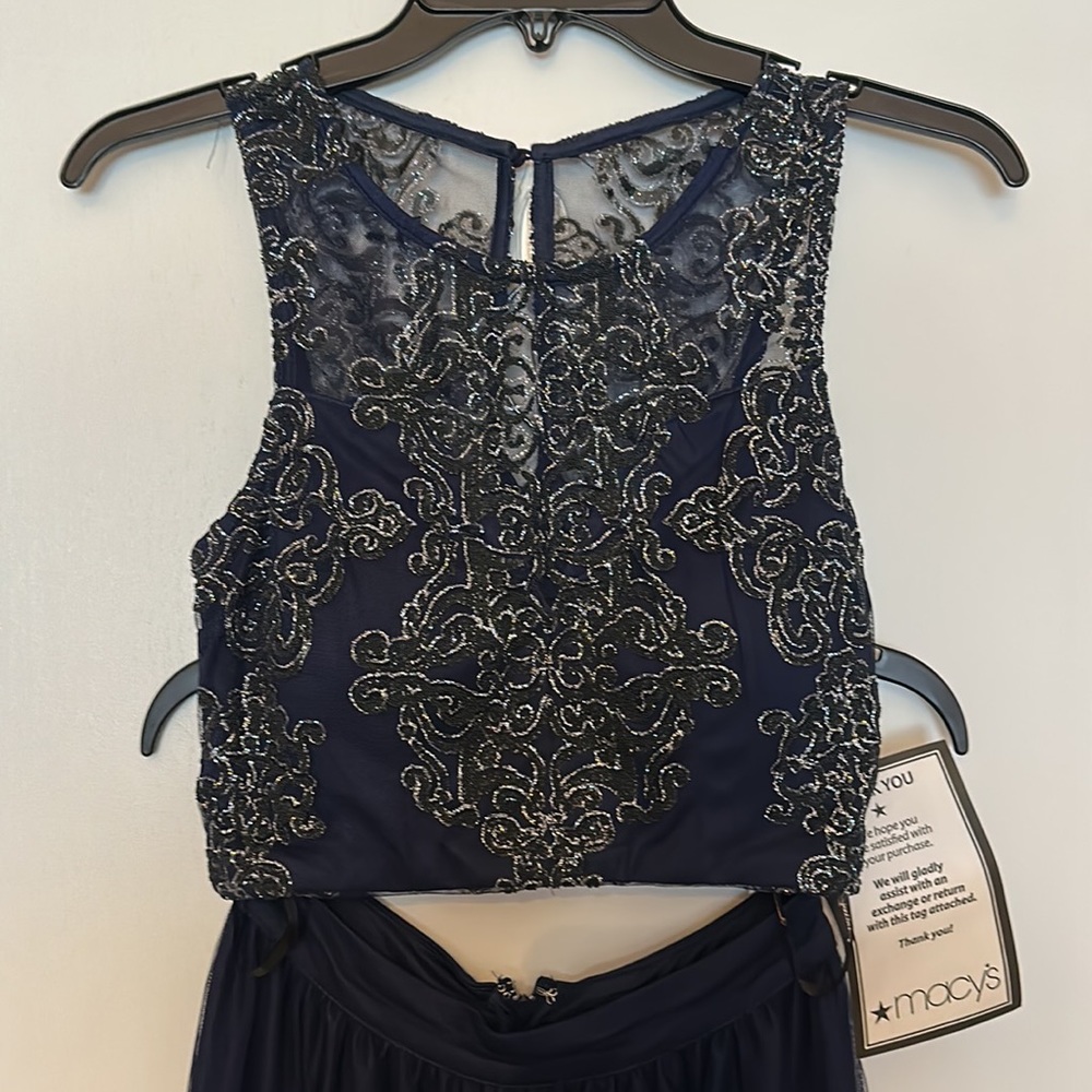 Navy blue prom dress